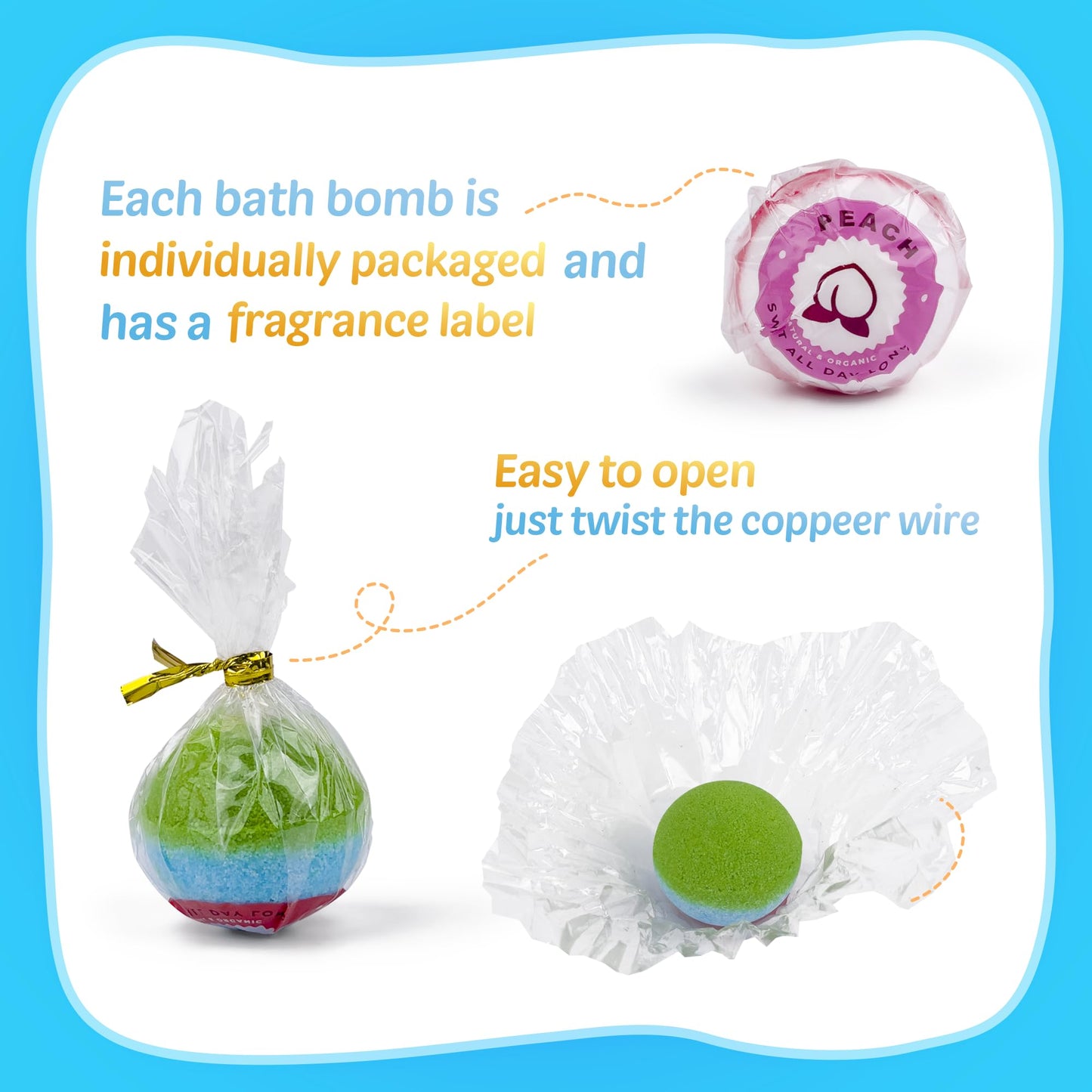 Bath Bombs for Kids, 12 Pcs Bath Bombs with Glow in The Dark Ocean Surprise Inside, Handmade Organic Bubble Bath Ball Gift Set for Boys and Girls, Gift for Birthday Christmas Easter