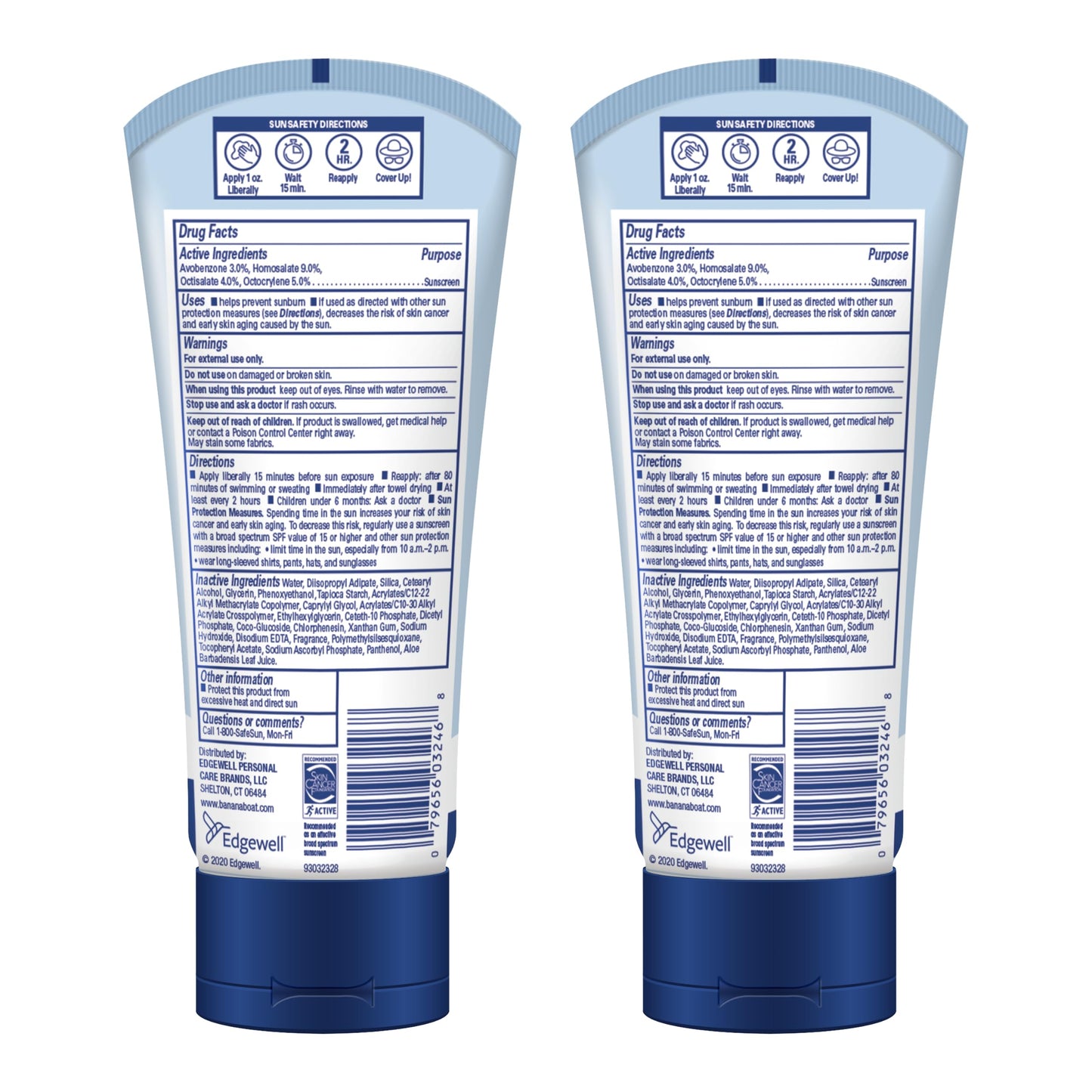 Banana Boat Light As Air Sunscreen Lotion SPF 50 Twin Pack | Lightweight & Non-Greasy Lotion Sunscreen SPF 50, Sunblock, Oxybenzone Free, 6oz each