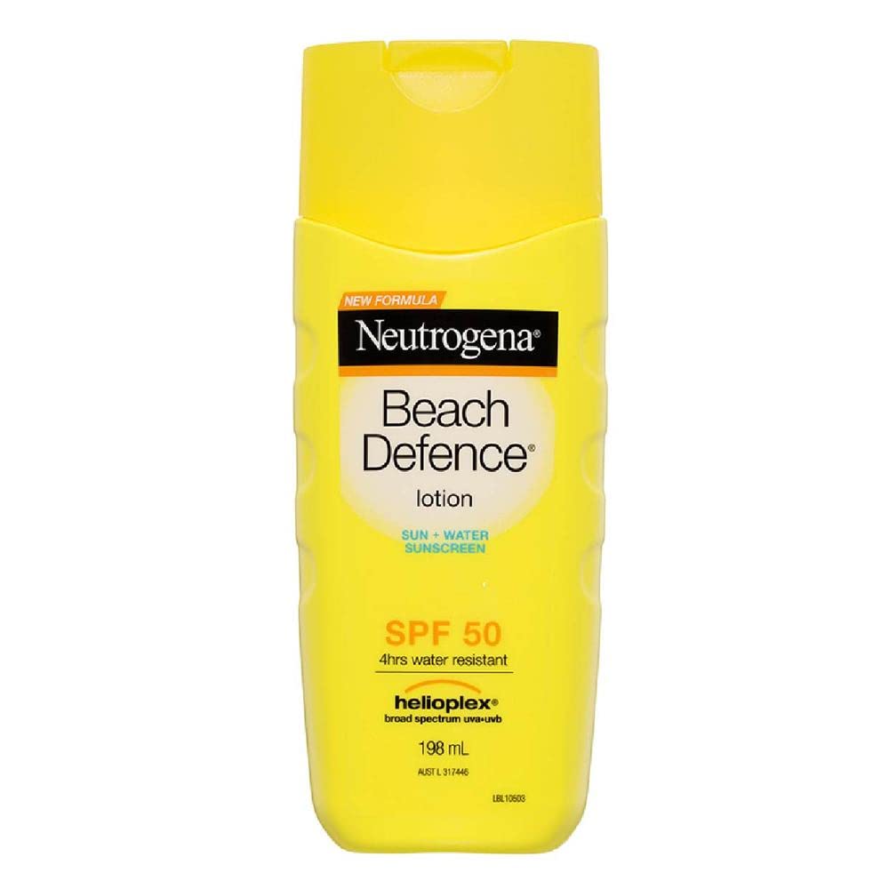 Neutrogena Beach Defense Sunscreen Lotion SPF 70 Broad Spectrum UVA UVB Protection Lightweight Water Resistant up to 80 Minutes Beach-Strength Sun Protection for Whole Family, 6.7 fl oz