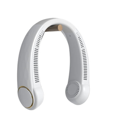 Voice ai hanging neck fan mobile phone control leafless silent charging usb electric