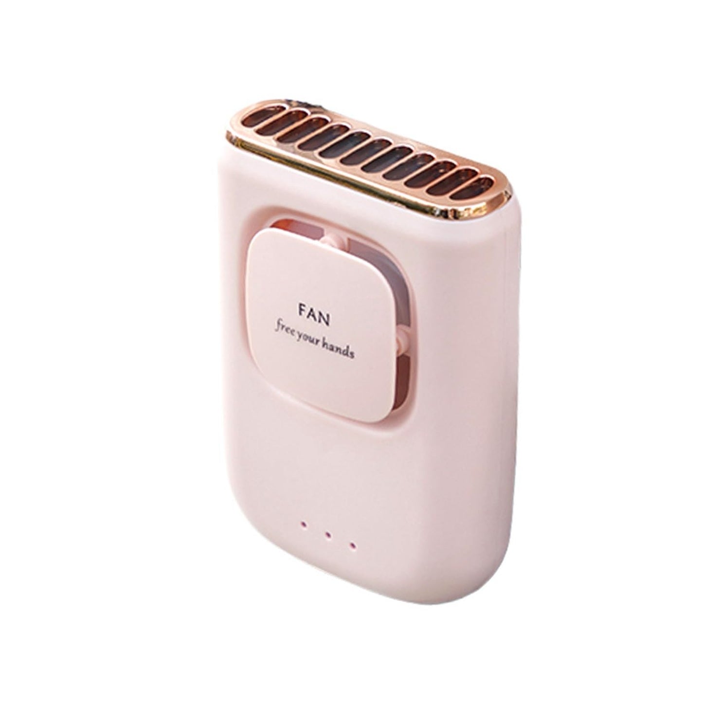Hanging neck fan leafless waist hanging strap LED display usb charging portable mini small