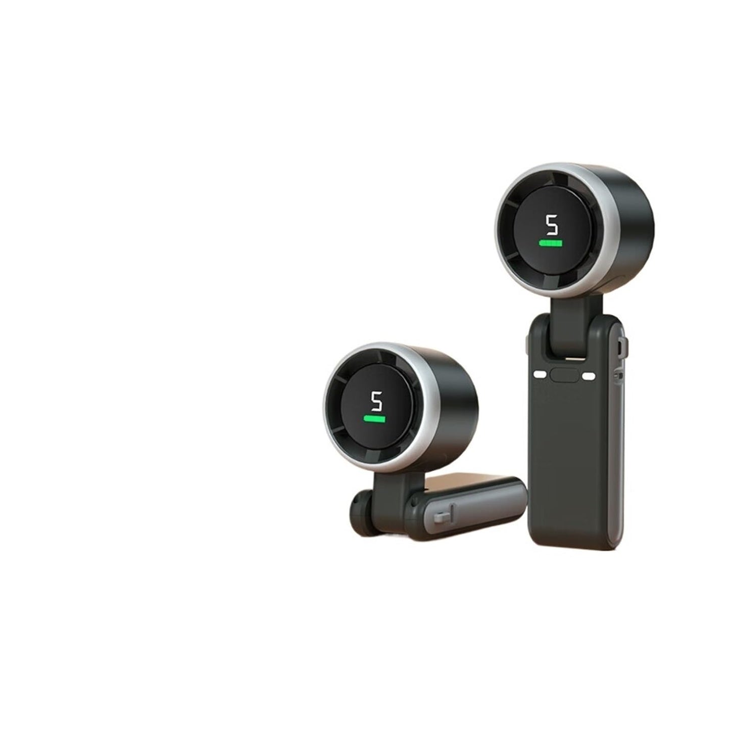 High-speed turbocharged handheld fan digital display mini hanging neck usb charging convenient portable folding
