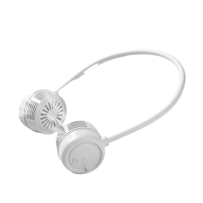 Hanging neck fan portable folding outdoor desktop usb high wind small | Pink