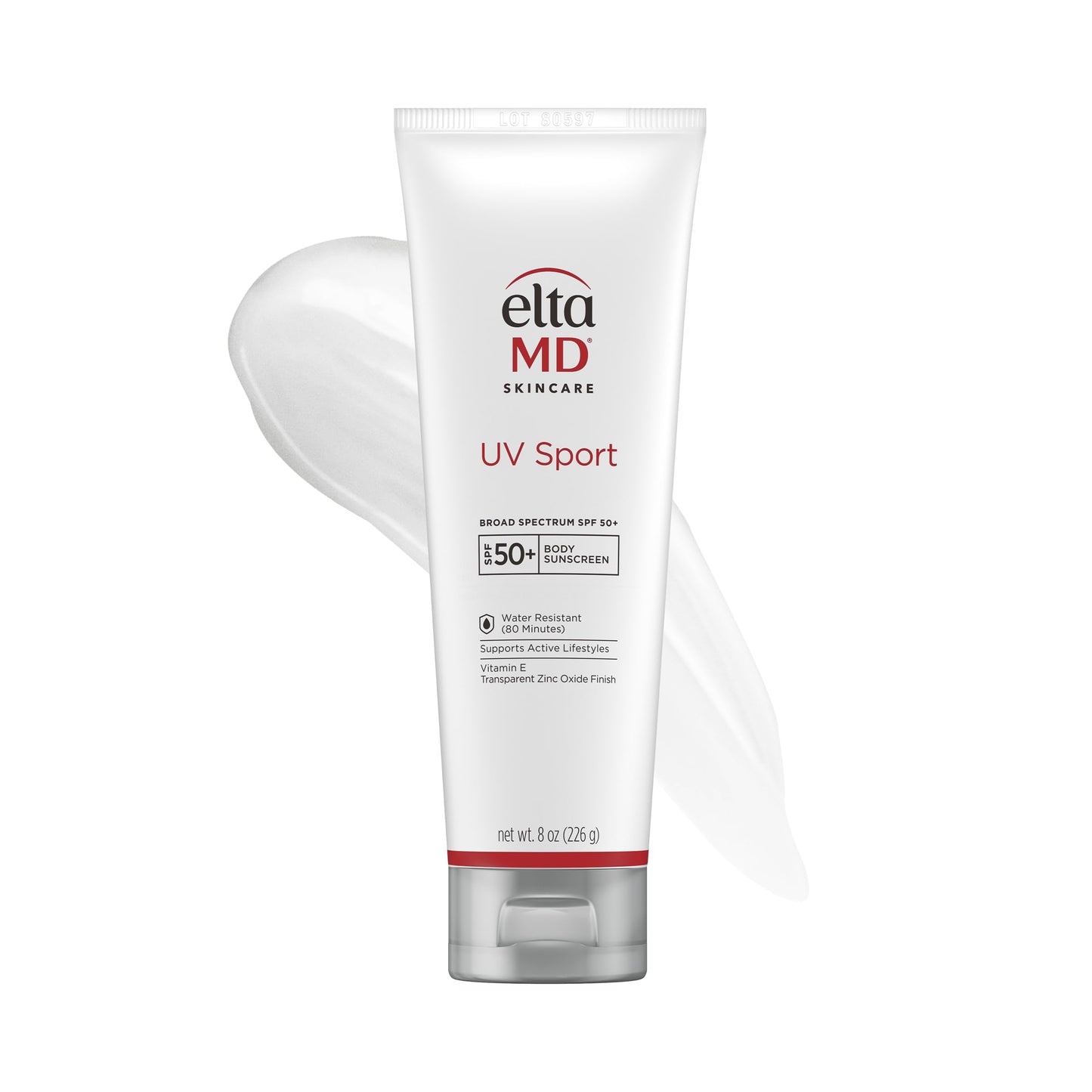 EltaMD UV Sport Sunscreen Lotion SPF 50 - Face and Body Sunscreen SPF 50, Water & Sweat Resistant, Zinc Oxide Formula for Active Lifestyles