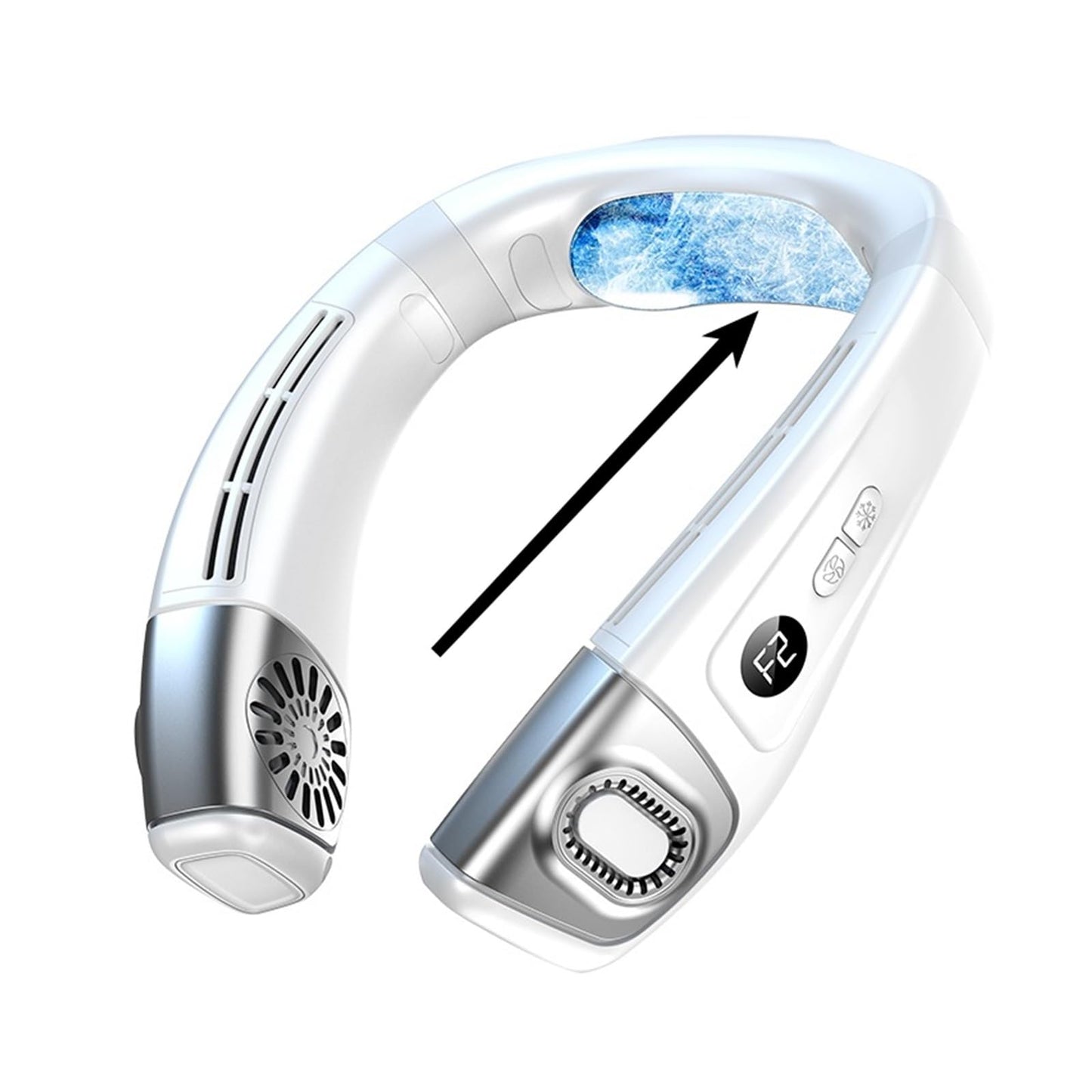Neck Air Conditioner Portable Fan Rechargeable Semiconductor Cooling Bladeless Outdoor Wearable Cooler