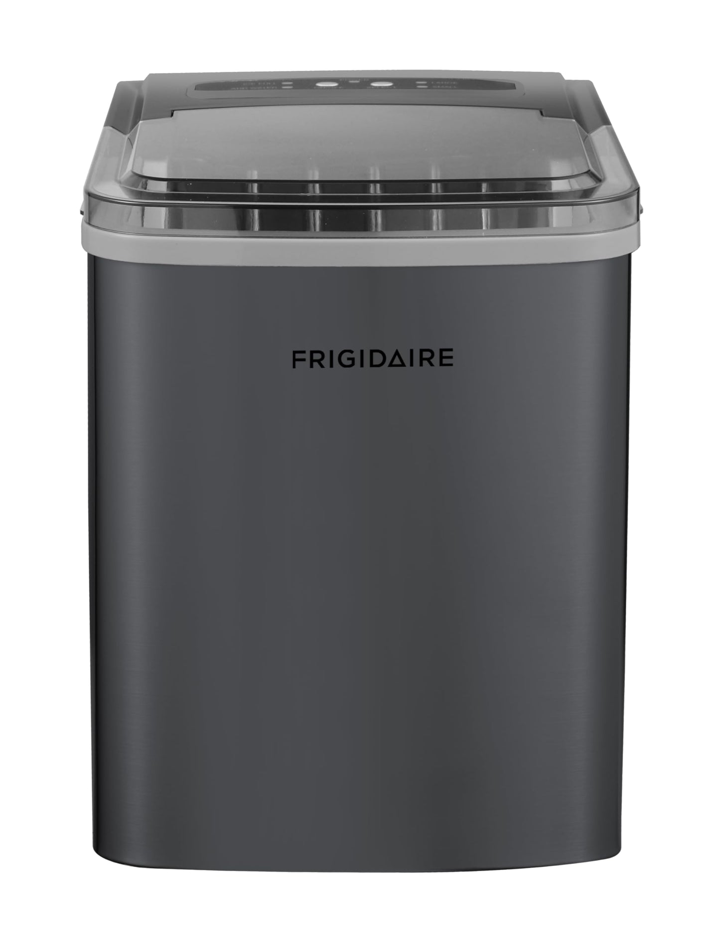 Frigidaire Countertop Portable, 26 lb per Day Bullet Ice Maker Machine (Black Stainless Steel)