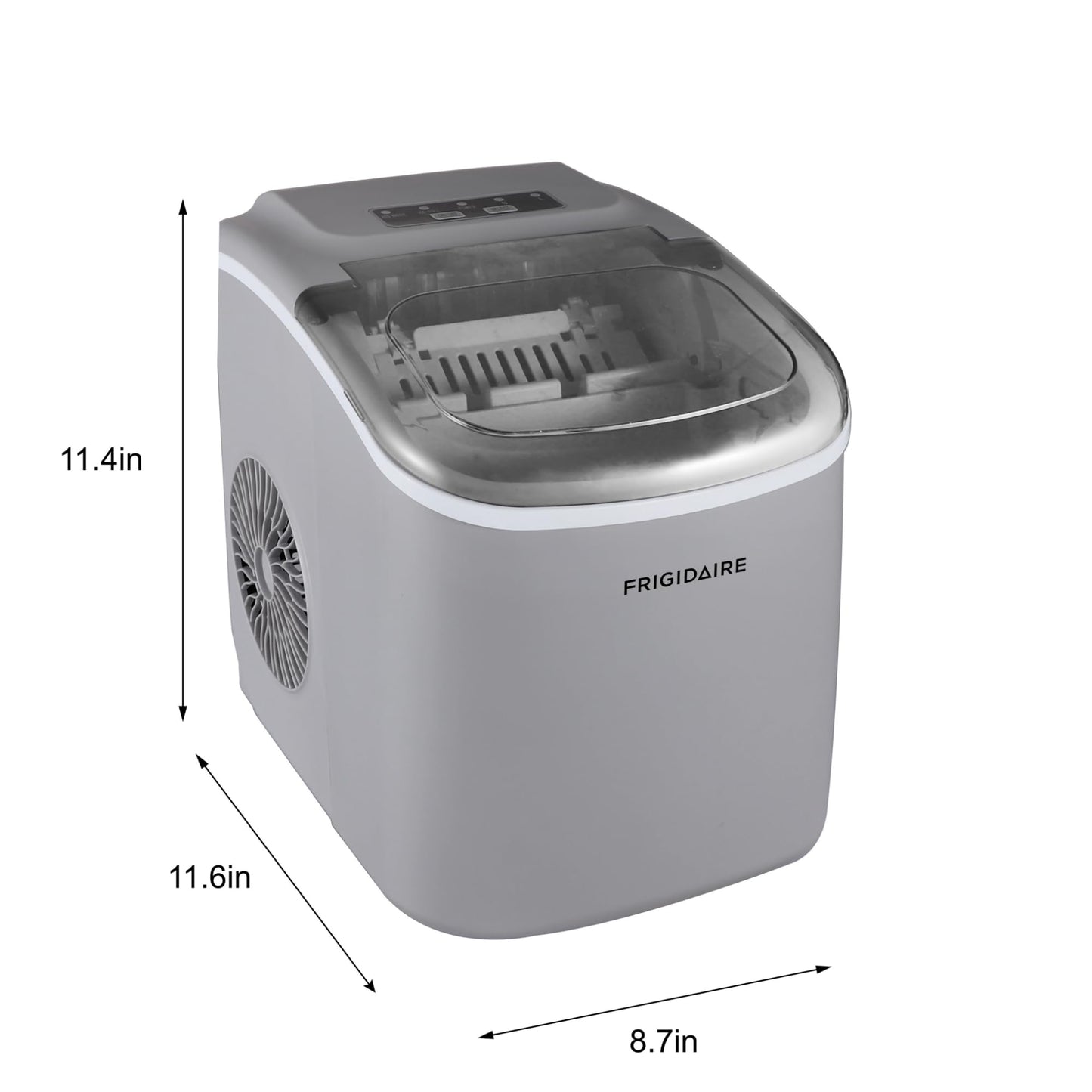 FRIGIDAIRE EFIC128AMZBLK Compact Countertop Ice Maker, 26 lb per Day, Black