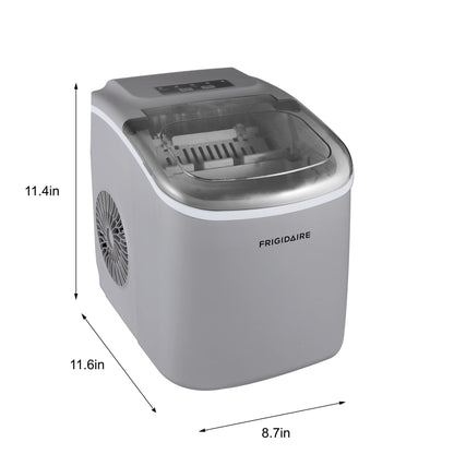 FRIGIDAIRE EFIC128AMZBLK Compact Countertop Ice Maker, 26 lb per Day, Black