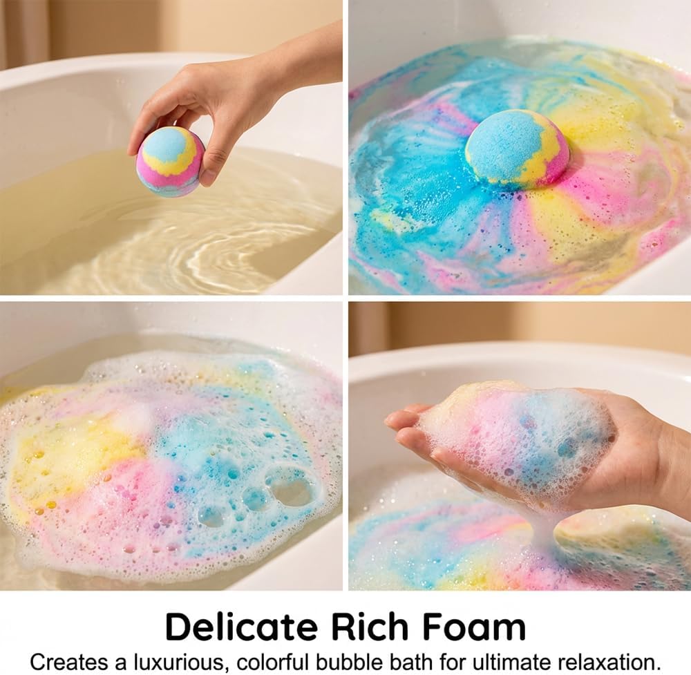 2026 New Bath Bombs Gift Set, 12pcs Bath Bombs with Toy Inside, Best Birthday, Party, Gift Set (Blue)