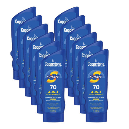 Coppertone SPORT Sunscreen Lotion Broad Spectrum SPF 50, Water Resistant 80 Minutes, UVA/UVB Protection, Moisturizing Formula with Vitamin E, 7 Fluid Ounce