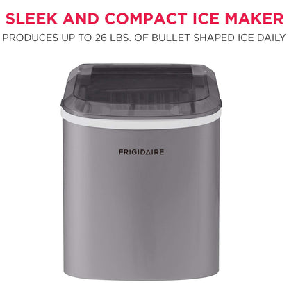 FRIGIDAIRE EFIC128AMZBLK Compact Countertop Ice Maker, 26 lb per Day, Black