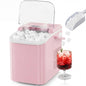 NEWBULIG Ice Makers Countertop with Handle, Portable Ice Machine, 9 Bullet Ice Cubes in 6 Mins, 26lbs in 24Hrs, Auto-Cleaning, with Basket and Scoop, for Home, Kitchen, RV, Camping,Black
