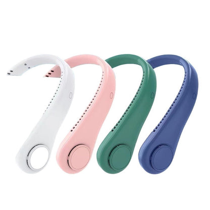 Hanging neck fan, and convenient bladeless turbine usb rechargeable, long battery life, outdoor silent