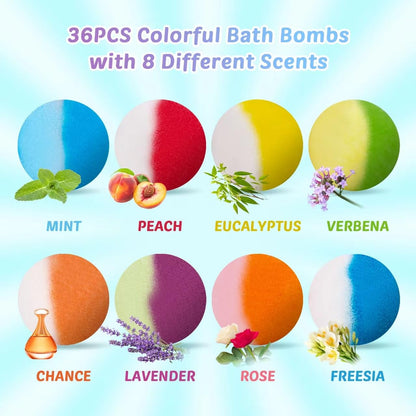 Bath Bombs for Kids, 12 Pcs Bath Bombs with Glow in The Dark Ocean Surprise Inside, Handmade Organic Bubble Bath Ball Gift Set for Boys and Girls, Gift for Birthday Christmas Easter