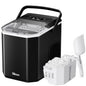 Silonn Ice Maker Countertop, Portable Ice Machine with Carry Handle, Self-Cleaning Ice Makers with Basket and Scoop, 9 Cubes in 6 Mins, 26 lbs per Day, Ideal for Home, Kitchen, Camping, RV