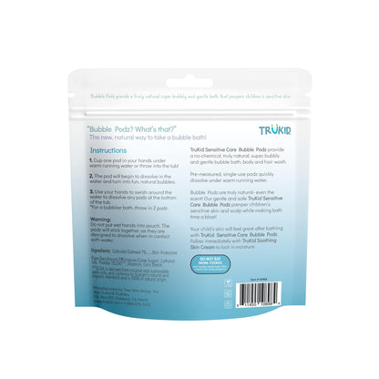 TruKid Bubble Podz Bubble Bath for Kids, Toddlers, & Babies, Tear Free Gentle & Refreshing Bath Bomb for Sensitive Skin with Natural Moisturizers, Non-Toxic, pH Balanced, Lavender Scent (24 Podz)