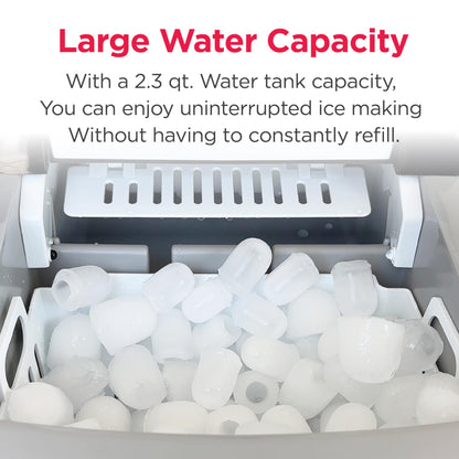 Frigidaire Countertop Portable, 26 lb per Day Bullet Ice Maker Machine (Black Stainless Steel)