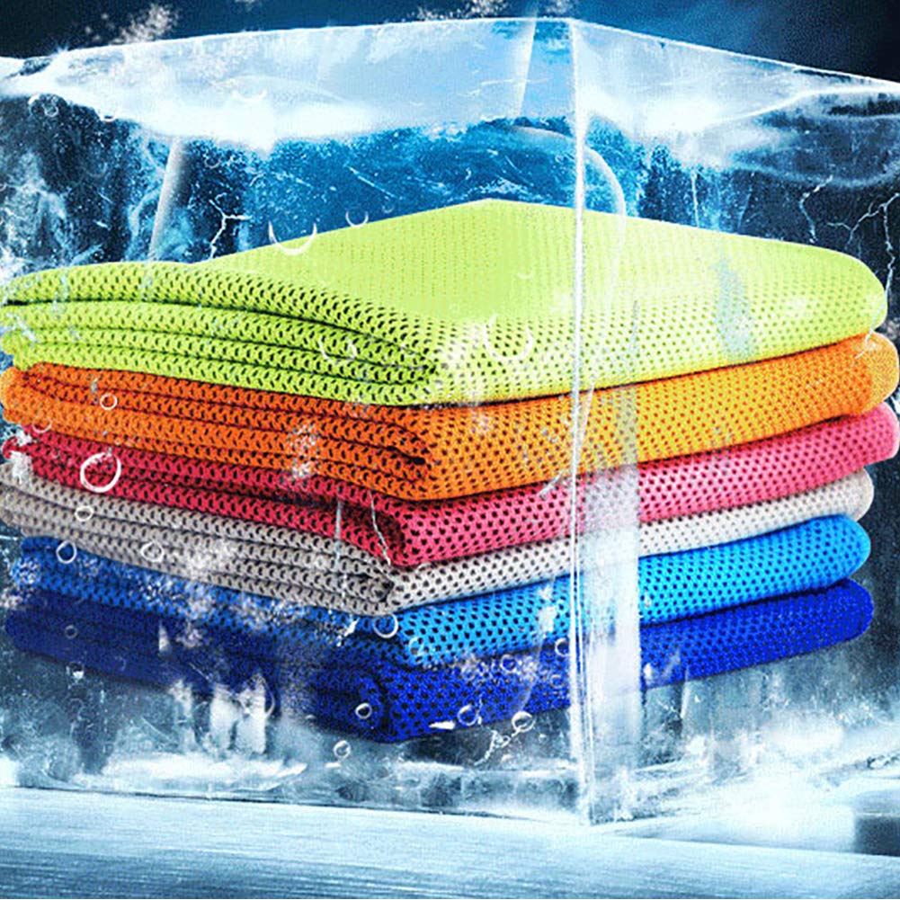Pack of 20 Cooling Towel 40x12'' Ice Towel for Neck and Face Microfiber Chilly with Bag Breathable Yoga Gym Stay Cool Towels Sweat Rag for Workout Running Camping Pilates Beach, Dark Blue