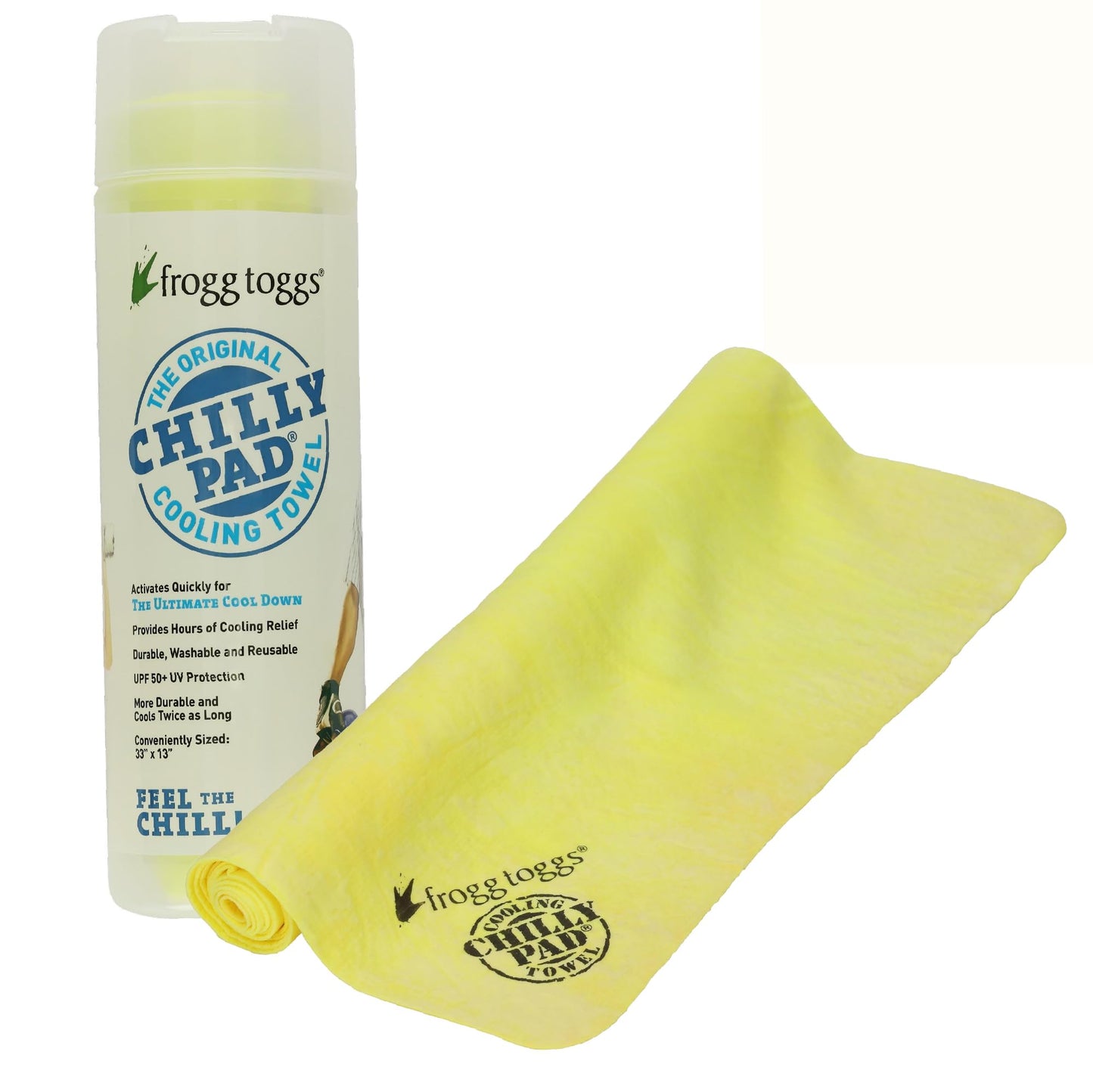 FROGG TOGGS Chilly Pad, Instant Cooling Towel, Long Lasting, Reusable, Sports and Outdoors Neck Towel 33x13