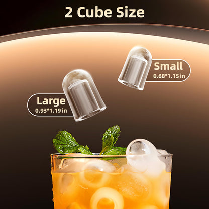 Antarctic Star Ice Maker, Portable Ice Machine with Self-Cleaning Function, 8 Cubes in 6 Mins Fast Countertop Ice Making, Compact Ice Cube Maker for Home, Kitchen, RV, Travel, Stainless Steel