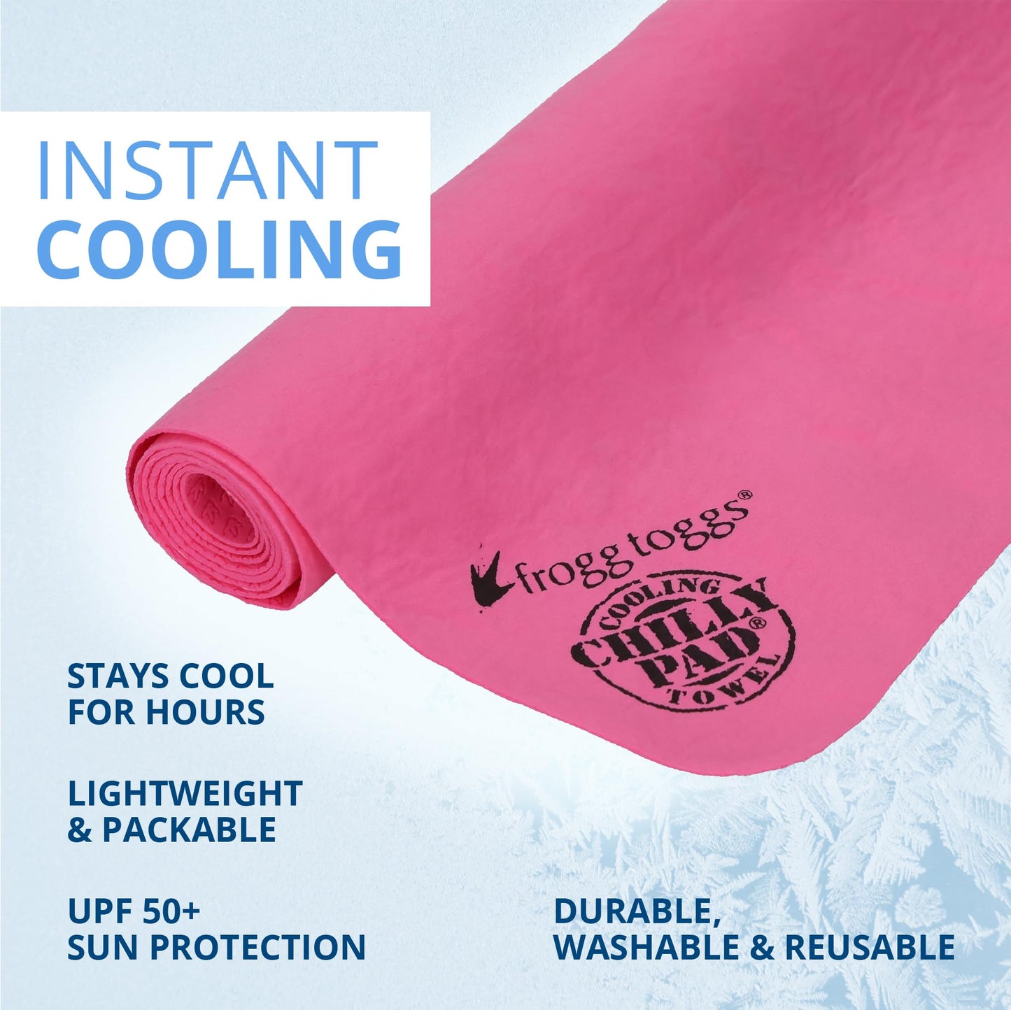 FROGG TOGGS Chilly Pad, Instant Cooling Towel, Long Lasting, Reusable, Sports and Outdoors Neck Towel 33x13