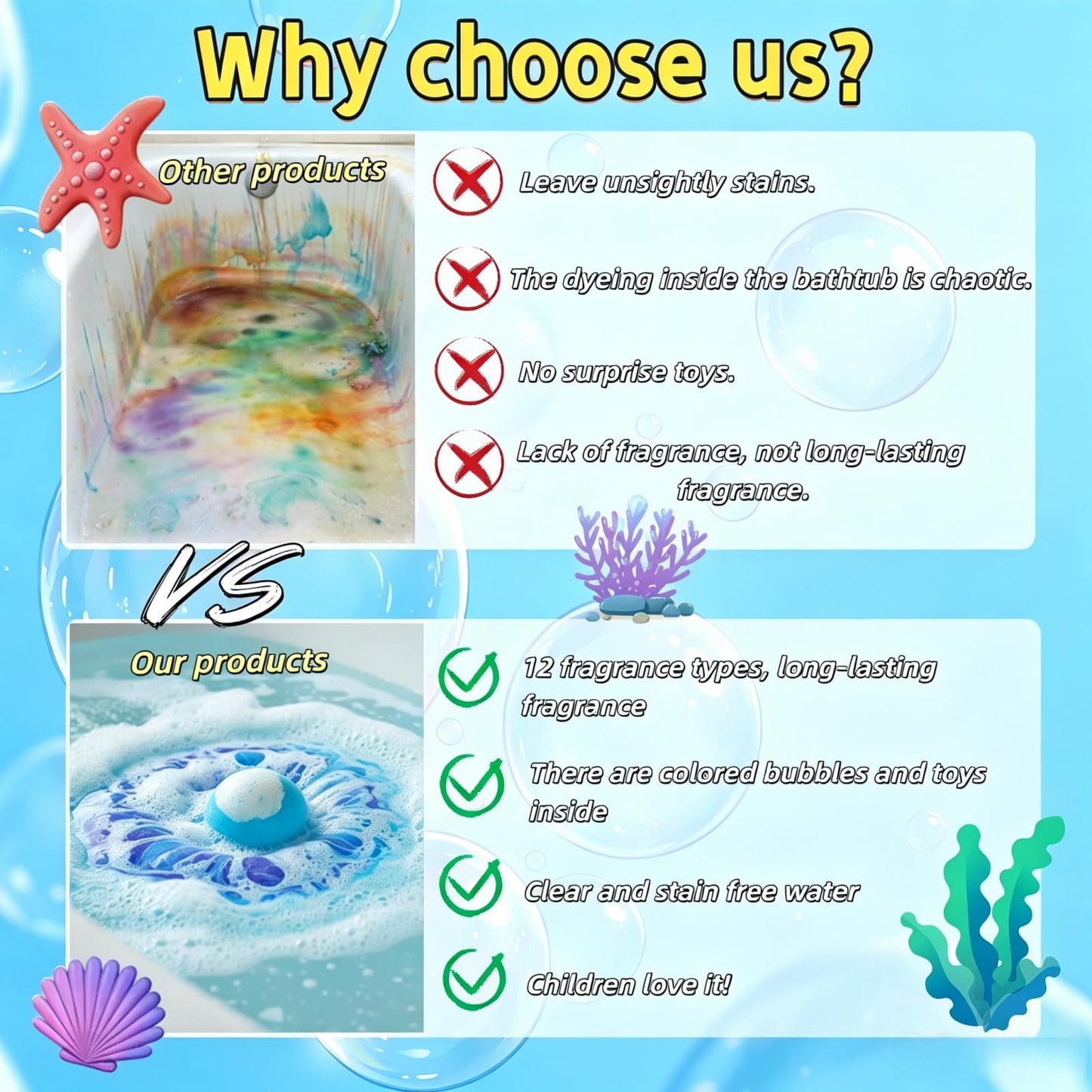 2026 New Bath Bombs for Kids with Surprise Inside, 12 Pack Kids Bath Bombs with Toys Inside Gift Set, Kid Bubble Bath Fizzy for Girls Boys & Toddlers with Bath Toys