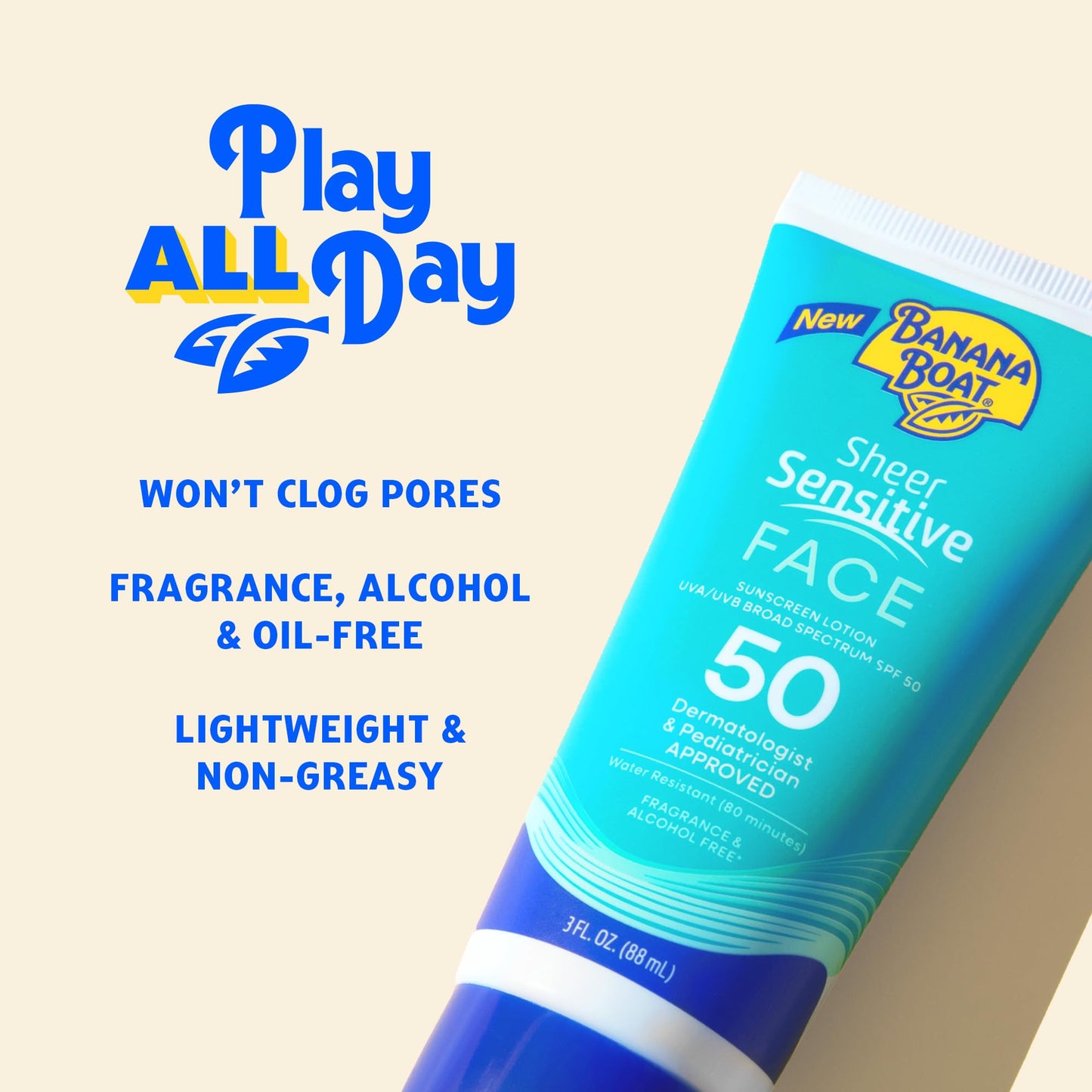 Banana Boat Sheer Sensitive Body Sunscreen Lotion, SPF 50, 6oz