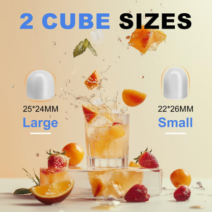 NEWBULIG Ice Makers Countertop with Handle, Portable Ice Machine, 9 Bullet Ice Cubes in 6 Mins, 26lbs in 24Hrs, Auto-Cleaning, with Basket and Scoop, for Home, Kitchen, RV, Camping,Black