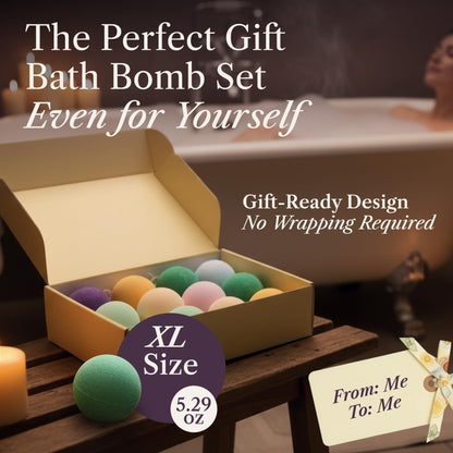 XXXL Bath Bombs for Women Gift Set, 7 Pack, Spa Scents, Adelegourdain | 7 Scents - Arrives in Gift Box - XXXL (200g) - Long-lasting Fizz & Scent - Non-Staining - For Birthdays, Mothersday and More