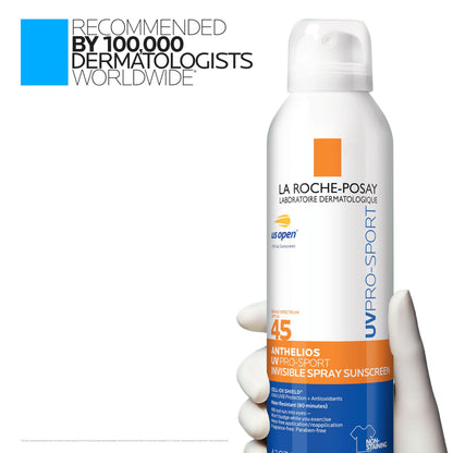 La Roche-Posay Anthelios UV Pro-Sport Sunscreen for Face & Body, Water & Sweat Resistant, Invisible Broad Spectrum Sunscreen, Lightweight & Breathable Skin Sun Protection