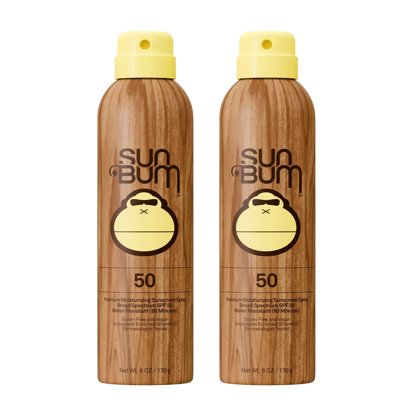 Sun Bum Original SPF 50 Sunscreen Body Spray - Broad Spectrum Moisturizing Sunscreen with Vitamin E - Hawaii 104 Act Compliant (Made without Octinoxate & Oxybenzone) - 6 oz