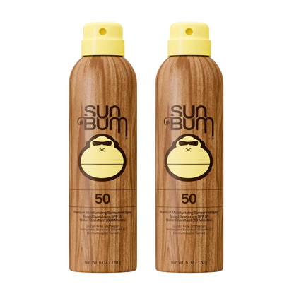Sun Bum Original SPF 50 Sunscreen Body Spray - Broad Spectrum Moisturizing Sunscreen with Vitamin E - Hawaii 104 Act Compliant (Made without Octinoxate & Oxybenzone) - 6 oz