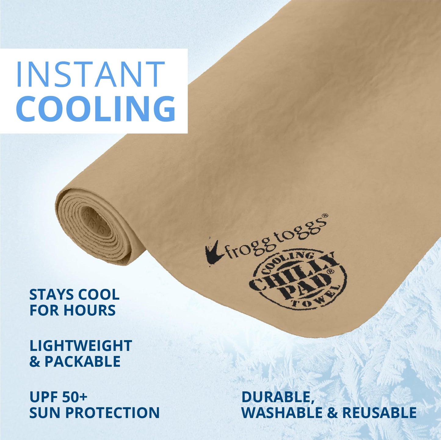 FROGG TOGGS Chilly Pad, Instant Cooling Towel, Long Lasting, Reusable, Sports and Outdoors Neck Towel 33x13