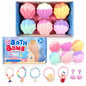 Bath Bombs with Toys Inside, 12 Pack Kids Bath Bombs with Surprise Inside, Play Fizz Bubble Bath Ball, Natural Organic Non Toxic Bath Bomb Gift Set for Boys Girls Toddler (Sea Animal)