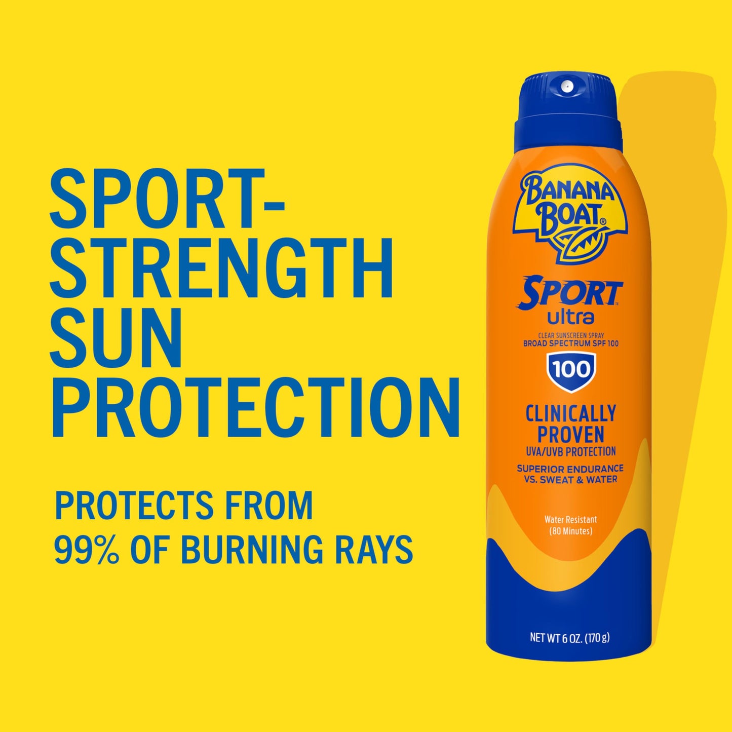 Banana Boat Sport Ultra SPF 50 Sunscreen Spray | Banana Boat Sunscreen Spray SPF 50, Water Resistant, Oxybenzone Free, Sunblock, 6oz each Twin Pack