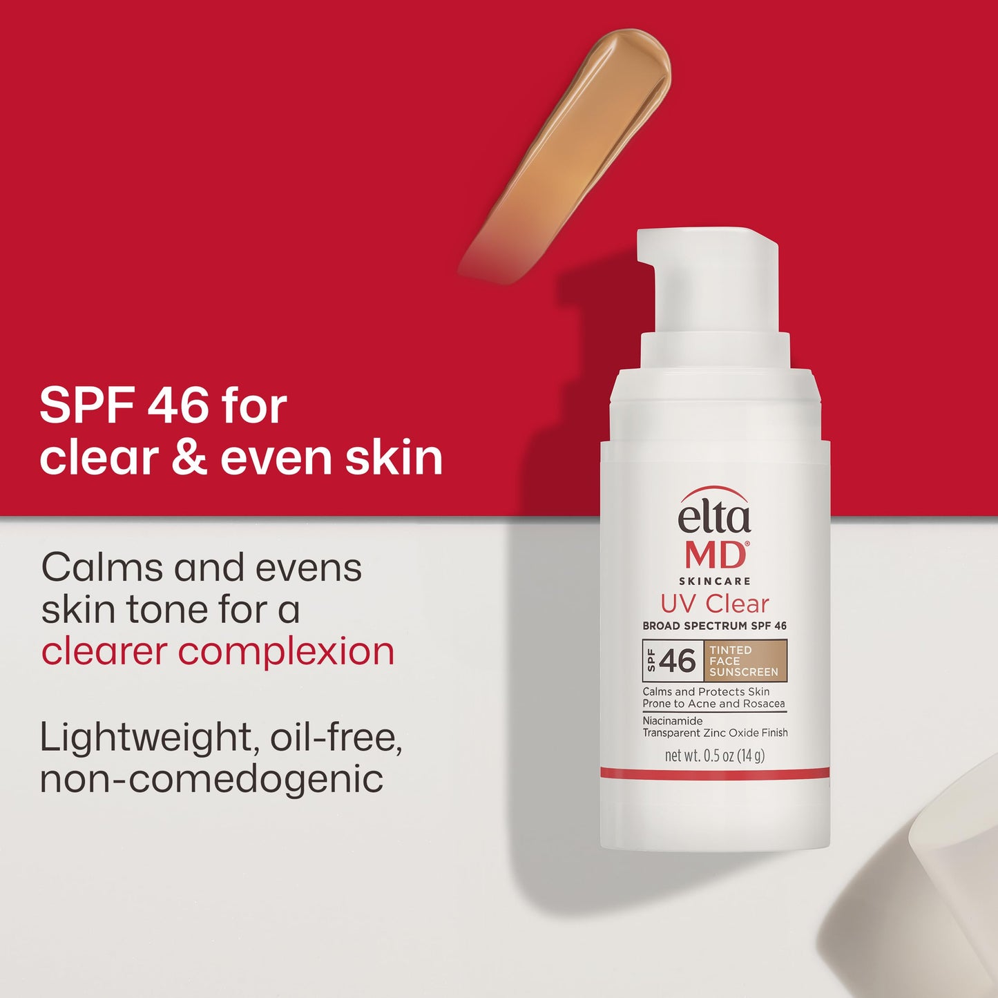 EltaMD UV Clear Face Sunscreen SPF, Oil-Free Sunscreen with Zinc Oxide, Dermatologist Recommended