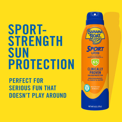 Banana Boat Sport Ultra SPF 50 Sunscreen Spray | Banana Boat Sunscreen Spray SPF 50, Water Resistant, Oxybenzone Free, Sunblock, 6oz each Twin Pack