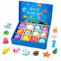 Bath Bombs with Toys Inside, 12 Pack Kids Bath Bombs with Surprise Inside, Play Fizz Bubble Bath Ball, Natural Organic Non Toxic Bath Bomb Gift Set for Boys Girls Toddler (Sea Animal)
