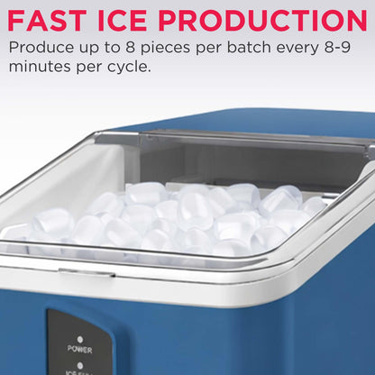 FRIGIDAIRE EFIC128AMZBLK Compact Countertop Ice Maker, 26 lb per Day, Black