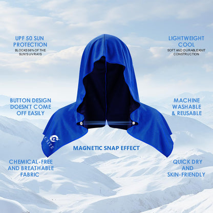 CSITE 3 Pack Cooling Hoodie Towels for Neck and Face, UPF 50 Sun Protection & Instant Cooling, Ice Towels for Hot Weather, Soft Breathable Towel for Sport, Work Out, Gym, Camping & More Activities