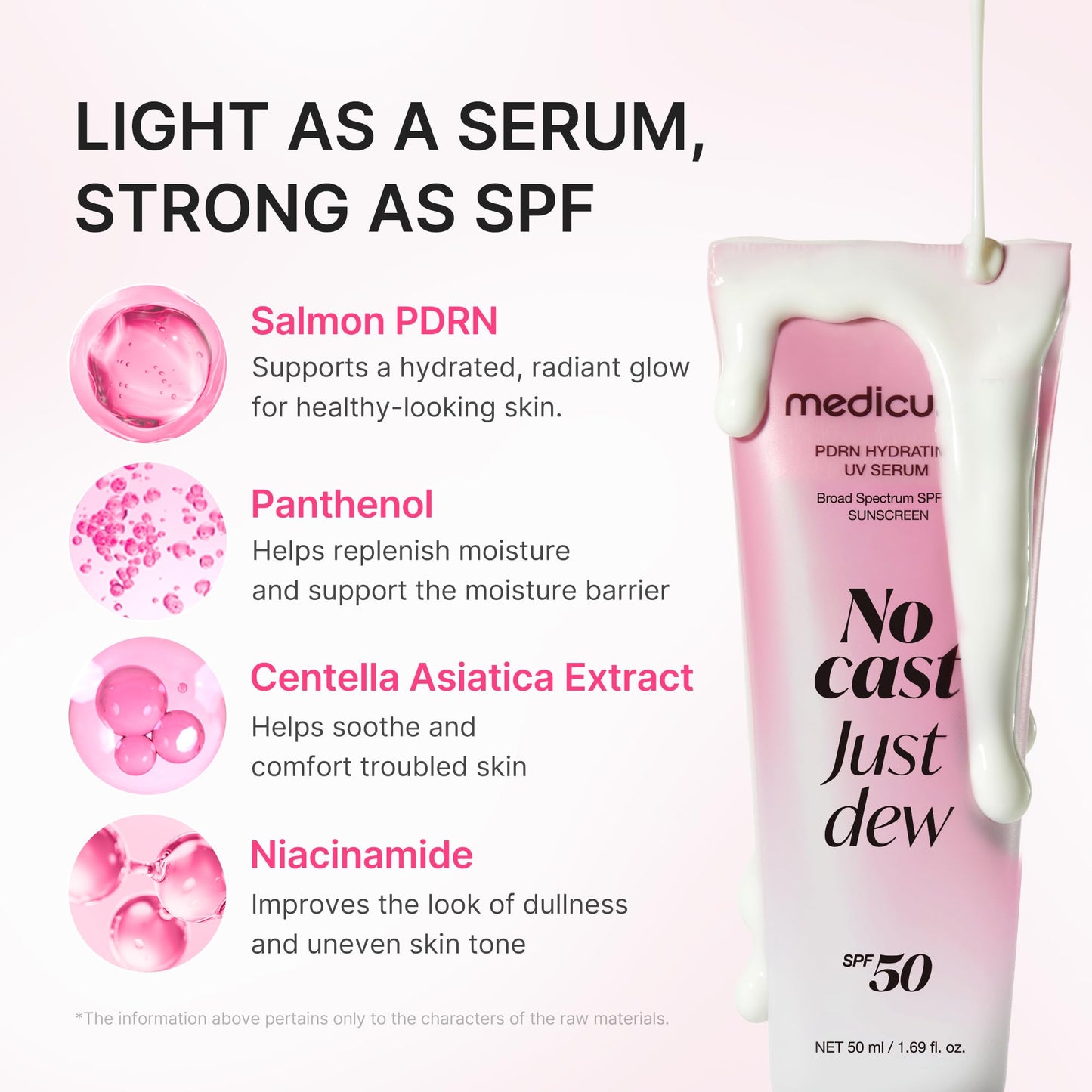 medicube Sunscreen No Cast Just Glow Collagen | SPF 50 Broad Spectrum Face Sunscreen | Lightweight, Non-Sticky, Hydrating Formula | Peptide, Cica for Soothing & Glow | Korean Skincare