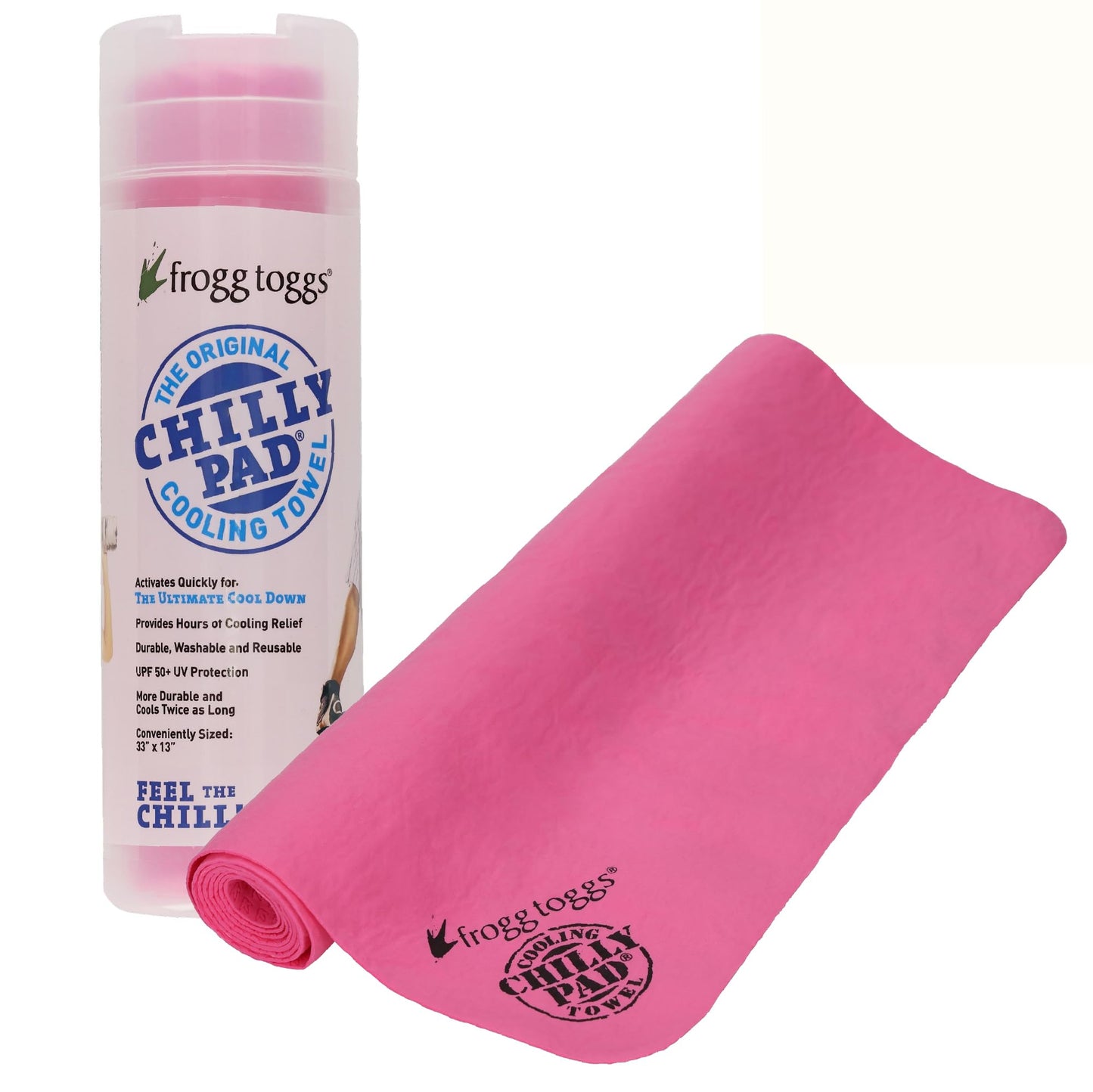 FROGG TOGGS Chilly Pad, Instant Cooling Towel, Long Lasting, Reusable, Sports and Outdoors Neck Towel 33x13