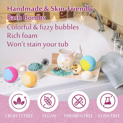 Bath Bombs for Women, 20 Bath Bombs Gift Set with Shea Butter Moisturizing & Essential Oils, Mothers Day Gifts for Mom, Women, Her/Him, Girlfriend, Wife, Birthday, Spa Relaxing Bubble Bath Fizzy Ball