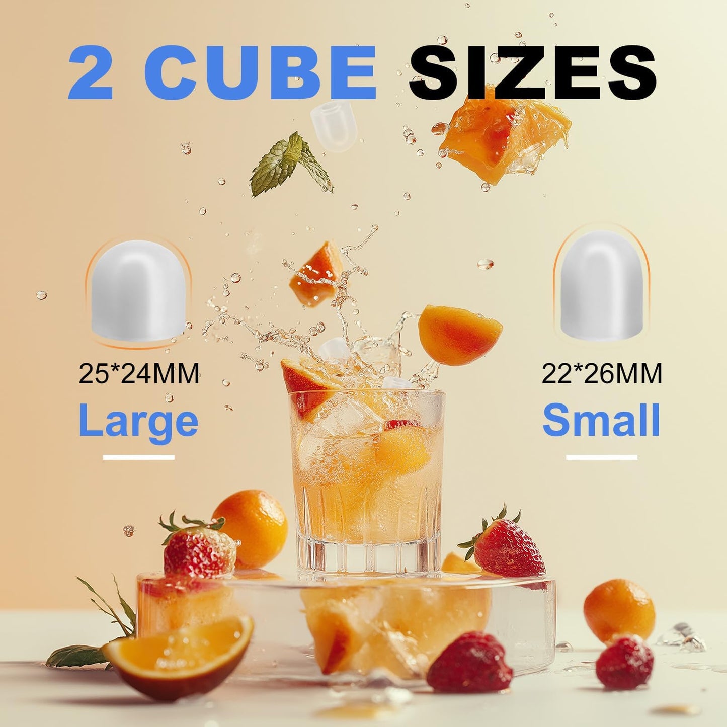 NEWBULIG Ice Makers Countertop with Handle, Portable Ice Machine, 9 Bullet Ice Cubes in 6 Mins, 26lbs in 24Hrs, Auto-Cleaning, with Basket and Scoop, for Home, Kitchen, RV, Camping,Black
