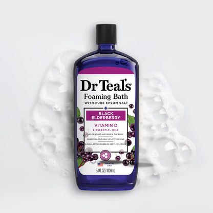 Dr Teal's Foaming Bath with Pure Epsom Salt, Soothe & Sleep with Lavender, 34 fl oz (Pack of 2)