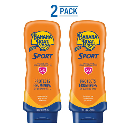 Banana Boat Sport Ultra SPF 50 Sunscreen Lotion, 128 Fl Oz, Oxybenzone Free (Pack of 1)