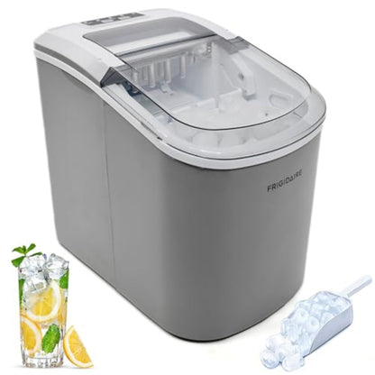 FRIGIDAIRE EFIC128AMZBLK Compact Countertop Ice Maker, 26 lb per Day, Black