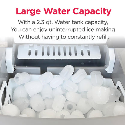 Frigidaire Countertop Portable, 26 lb per Day Bullet Ice Maker Machine (Black Stainless Steel)