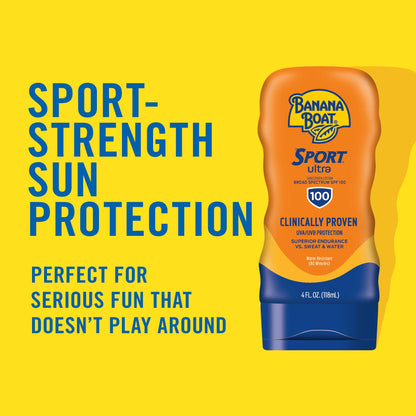Banana Boat Sport Ultra SPF 50 Sunscreen Lotion, 128 Fl Oz, Oxybenzone Free (Pack of 1)