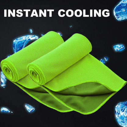 Pack of 20 Cooling Towel 40x12'' Ice Towel for Neck and Face Microfiber Chilly with Bag Breathable Yoga Gym Stay Cool Towels Sweat Rag for Workout Running Camping Pilates Beach, Dark Blue